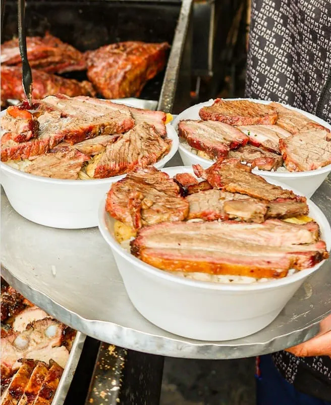 Kit Familia 3 Marmitex Grande Com Churrasco